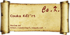 Csuka Kürt névjegykártya